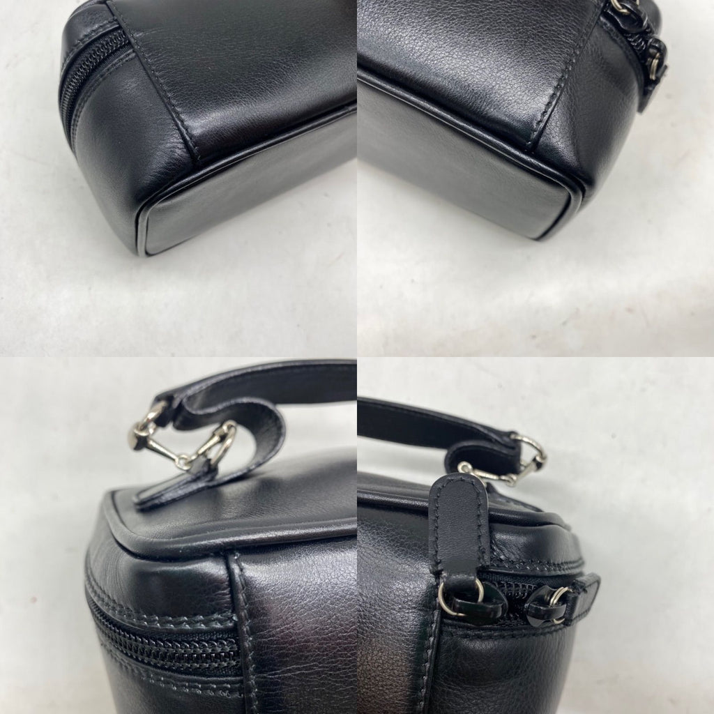 Gucci Horsebit Hand Vanity Pouch Leather Black — view 4