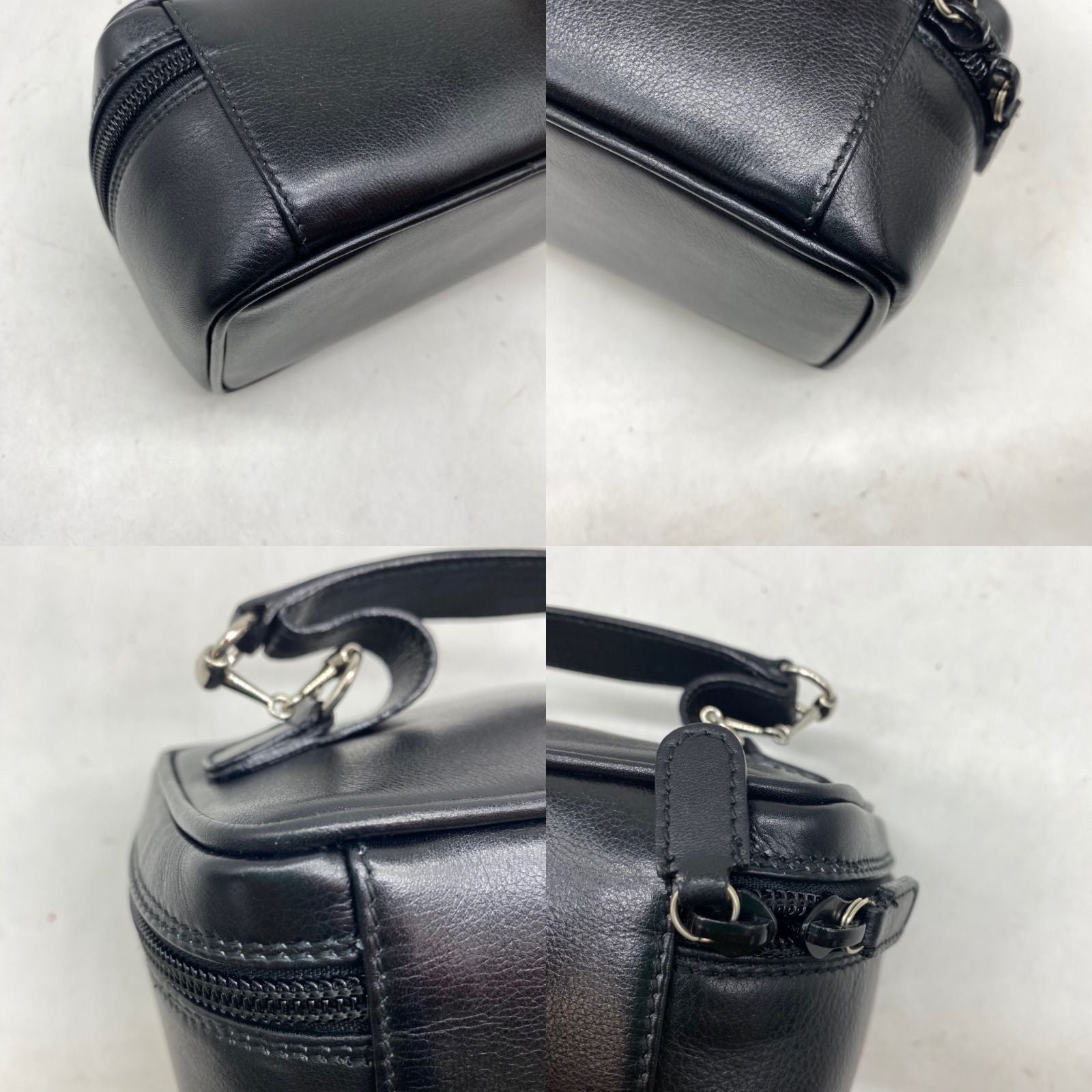 Gucci Horsebit Hand Vanity Pouch Leather Black — view 4
