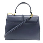 Celine 2-Way Leather Shoulder Bag Navy — view 2
