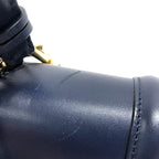 Celine 2-Way Leather Shoulder Bag Navy — view 6