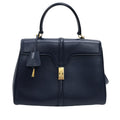 Celine 2-Way Leather Shoulder Bag Navy