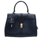 Celine 2-Way Leather Shoulder Bag Navy