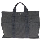 Hermes Her Line Gray Silver Polyamide Polyester Tote
