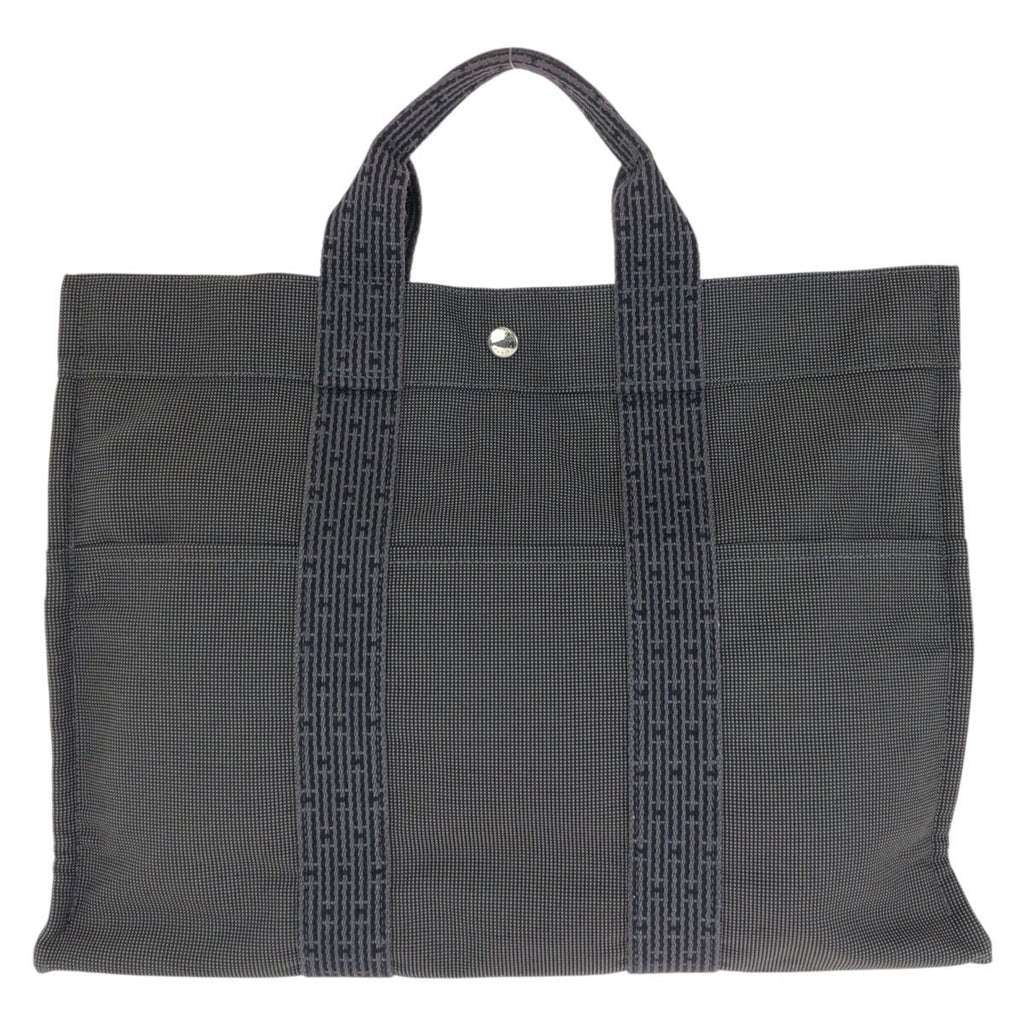 Hermes Her Line Gray Silver Polyamide Polyester Tote — view 2