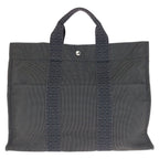 Hermes Her Line Gray Silver Polyamide Polyester Tote — view 2
