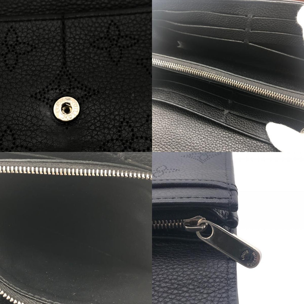 Louis Vuitton Portefeuille Iris Mahina Leather Wallet Black — view 8