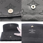 Louis Vuitton Portefeuille Iris Mahina Leather Wallet Black — view 7