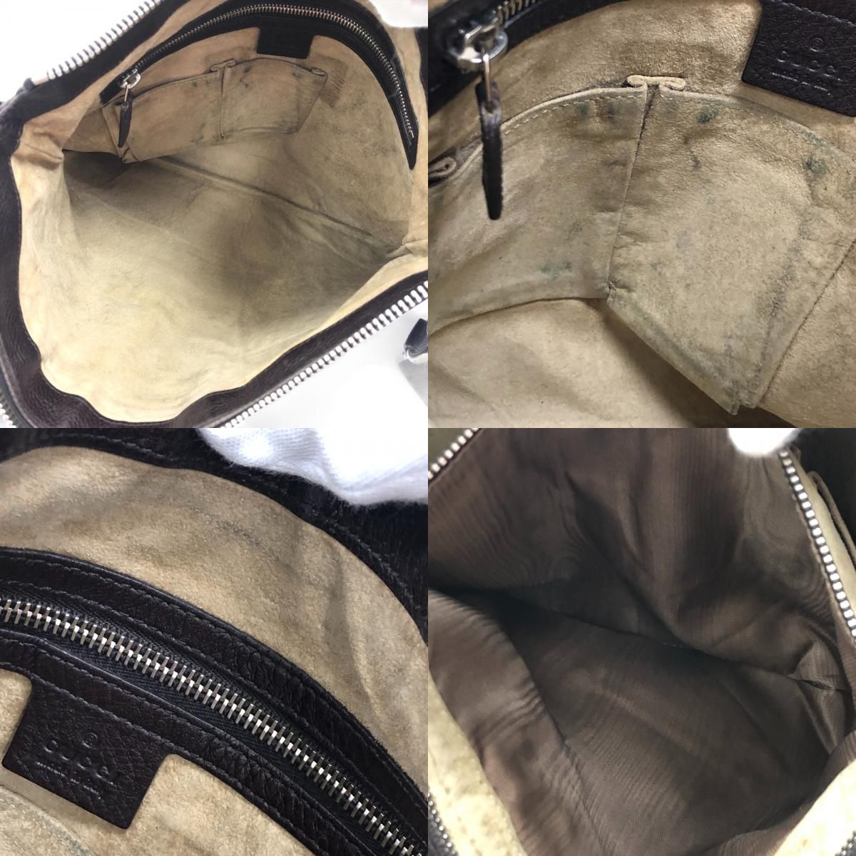 Gucci Leather Shoulder Bag Brown — view 8