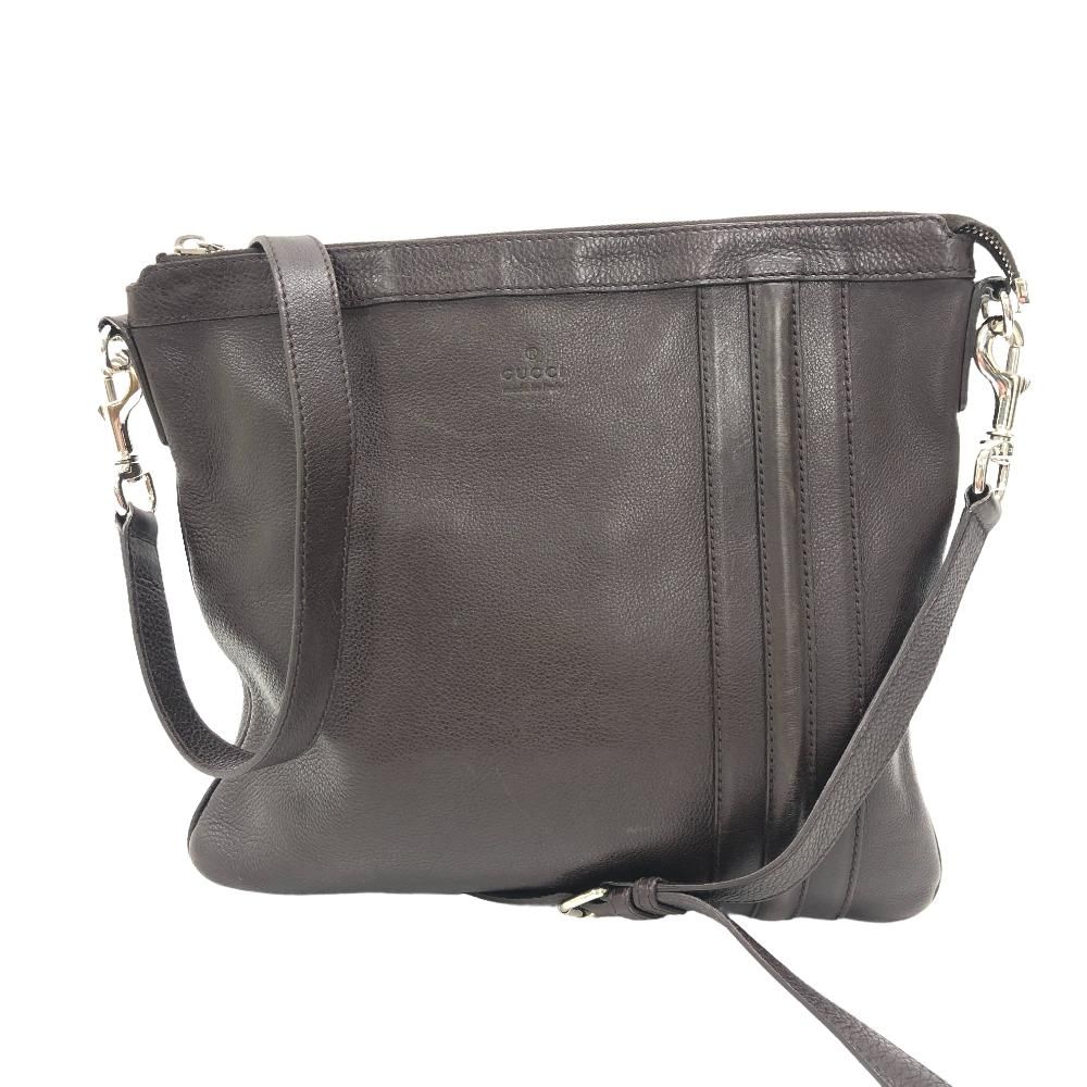 Gucci Leather Shoulder Bag Brown