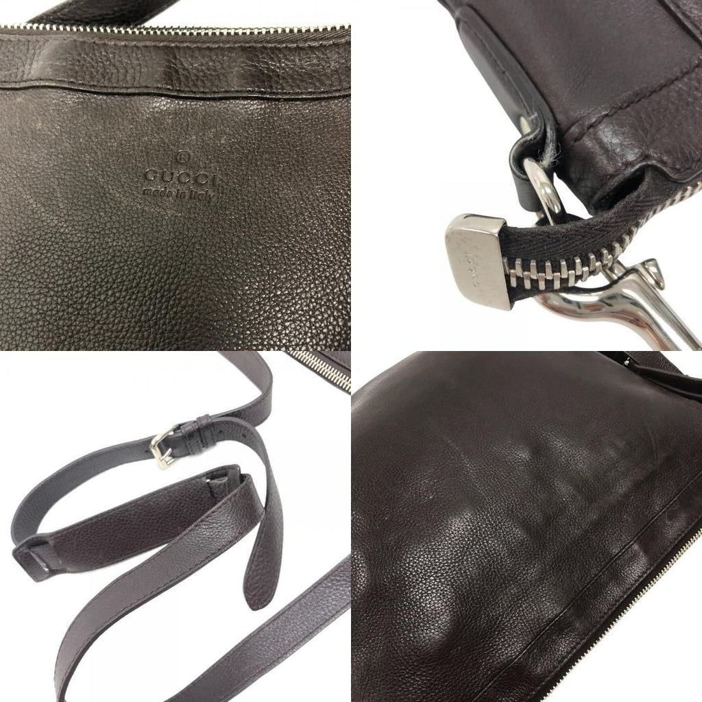 Gucci Leather Shoulder Bag Brown — view 7