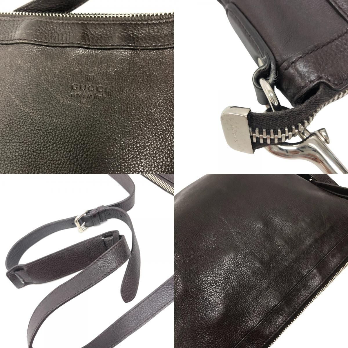 Gucci Leather Shoulder Bag Brown — view 7