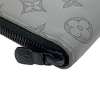 Louis Vuitton Vertical Zippy Wallet Monogram Shadow Leather Gray — view 3