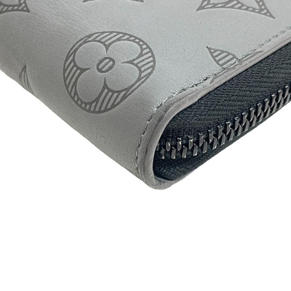 Louis Vuitton Vertical Zippy Wallet Monogram Shadow Leather Gray — view 6