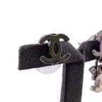 Chanel CC Logo Earrings Silver — view 3