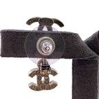 Chanel CC Logo Earrings Silver — view 8
