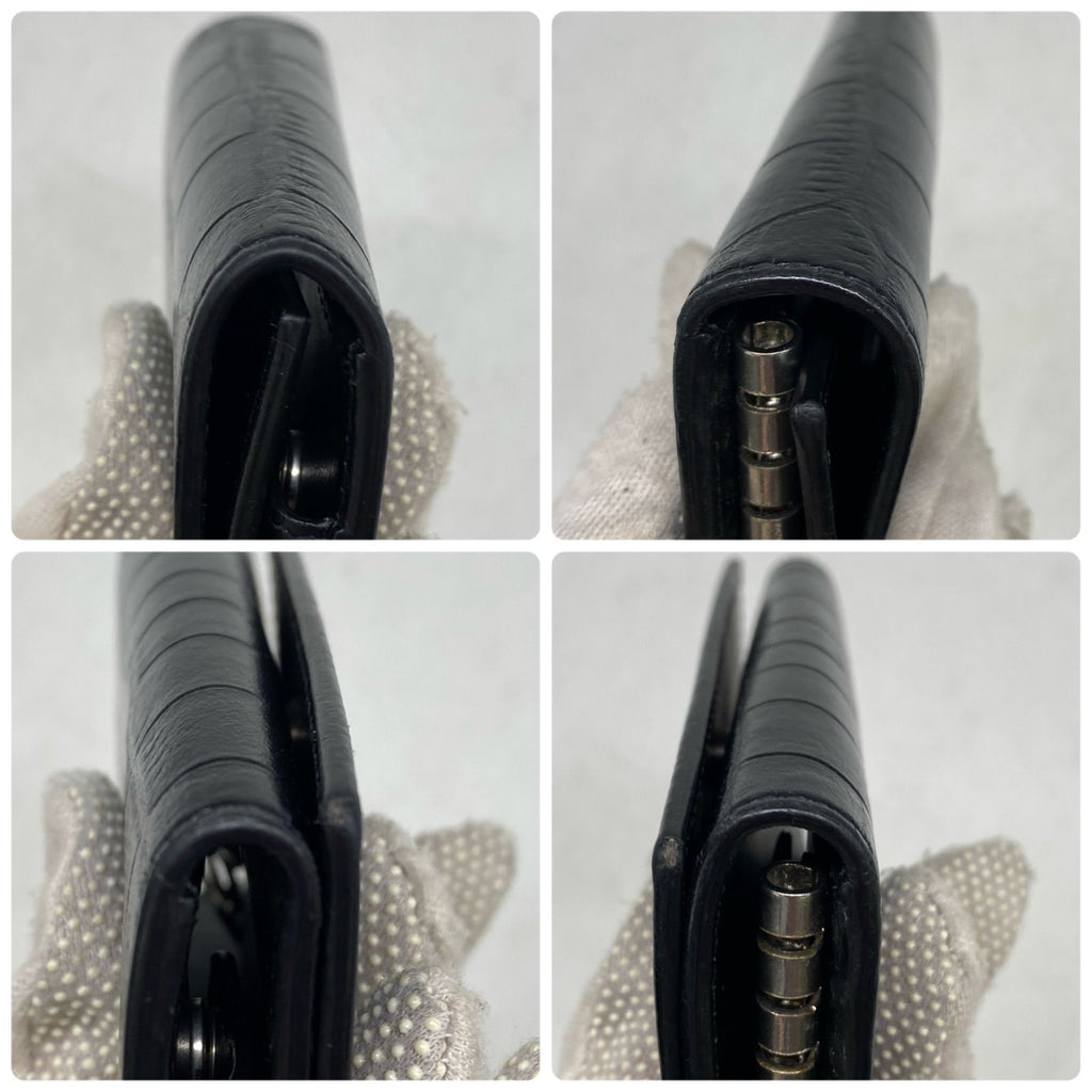 Celine Key Case 6 Keys Croco Leather Black Travel Car Key Holder — view 7