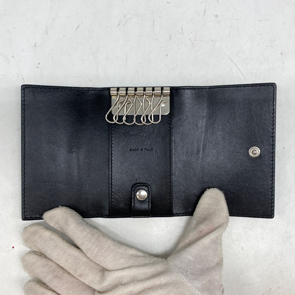 Celine Key Case 6 Keys Croco Leather Black Travel Car Key Holder — view 4