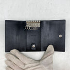 Celine Key Case 6 Keys Croco Leather Black Travel Car Key Holder — view 4