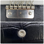 Celine Key Case 6 Keys Croco Leather Black Travel Car Key Holder — view 8