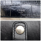 Celine Key Case 6 Keys Croco Leather Black Travel Car Key Holder — view 9