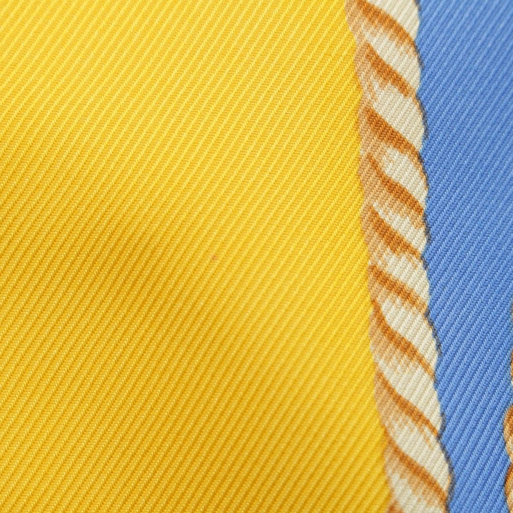 Louis Vuitton Silk Yacht Pattern America's Cup Scarf Yellow Blue — view 9