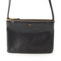 Celine Trio Large Leather Shoulder Bag Black