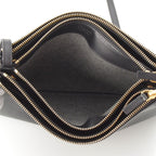 Celine Trio Large Leather Shoulder Bag Black — view 6