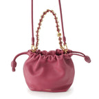 Loewe Flamenco Purse Mini Leather 2-Way Shoulder Handbag Bordeaux