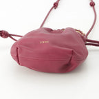 Loewe Flamenco Purse Mini Leather 2-Way Shoulder Handbag Bordeaux — view 5