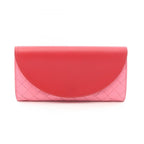 Bottega Veneta Bi Foldlong Wallet Intreccia Red Pink Leather