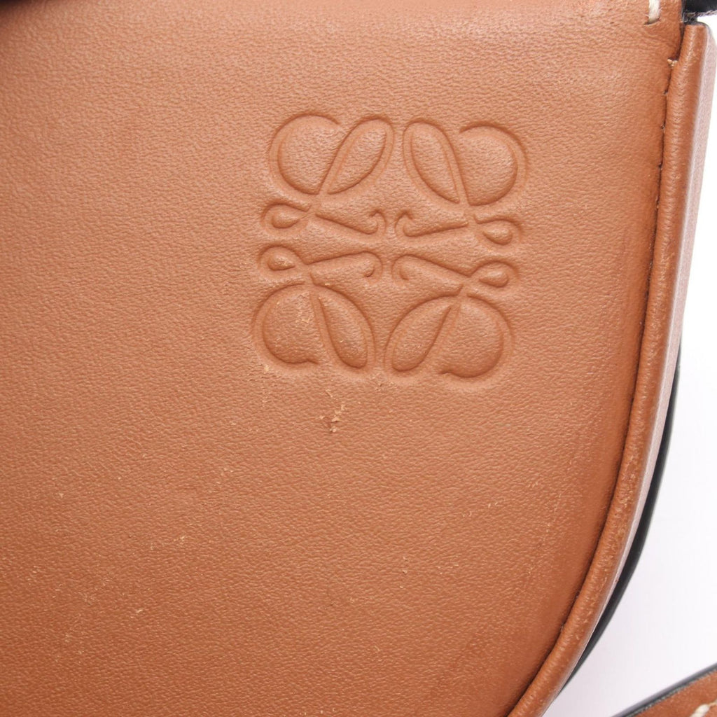 Loewe Shoulder Bag Anagram Heel Pouch Mini Brown Leather — view 6