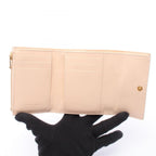 Bottega Veneta Tri Foldwallet Cassette Maxi Intreccia Baby Pink Leather — view 3