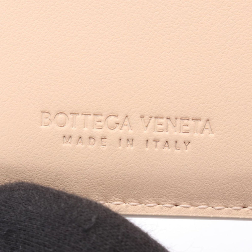 Bottega Veneta Tri Foldwallet Cassette Maxi Intreccia Baby Pink Leather — view 5
