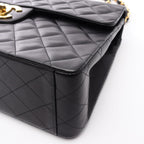 Chanel Shoulder Bag Deca Matelasse 34 Black Lambskin Chain — view 6