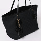 Gucci GG Canvas Jolly Tote Black Patent Handbag Gold — view 3