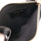 Chanel Quilted CC Logo Leather Black Fragment Case Wallet — view 5