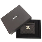 Chanel Quilted CC Logo Leather Black Fragment Case Wallet — view 2