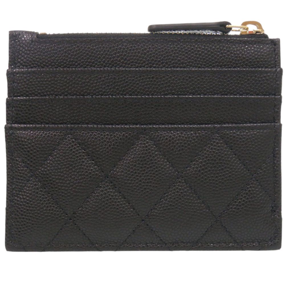 Chanel Quilted CC Logo Leather Black Fragment Case Wallet — view 3
