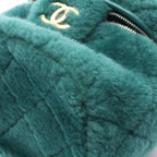 Chanel Shoulder Bag Quilted Vanity 2-Way Green Leather Chain — view 7