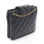 Chanel Shoulder Bag Quilted Black Lambskin Chain — view 2