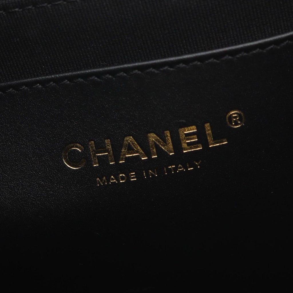 Chanel Shoulder Bag Quilted Black Lambskin Chain — view 4