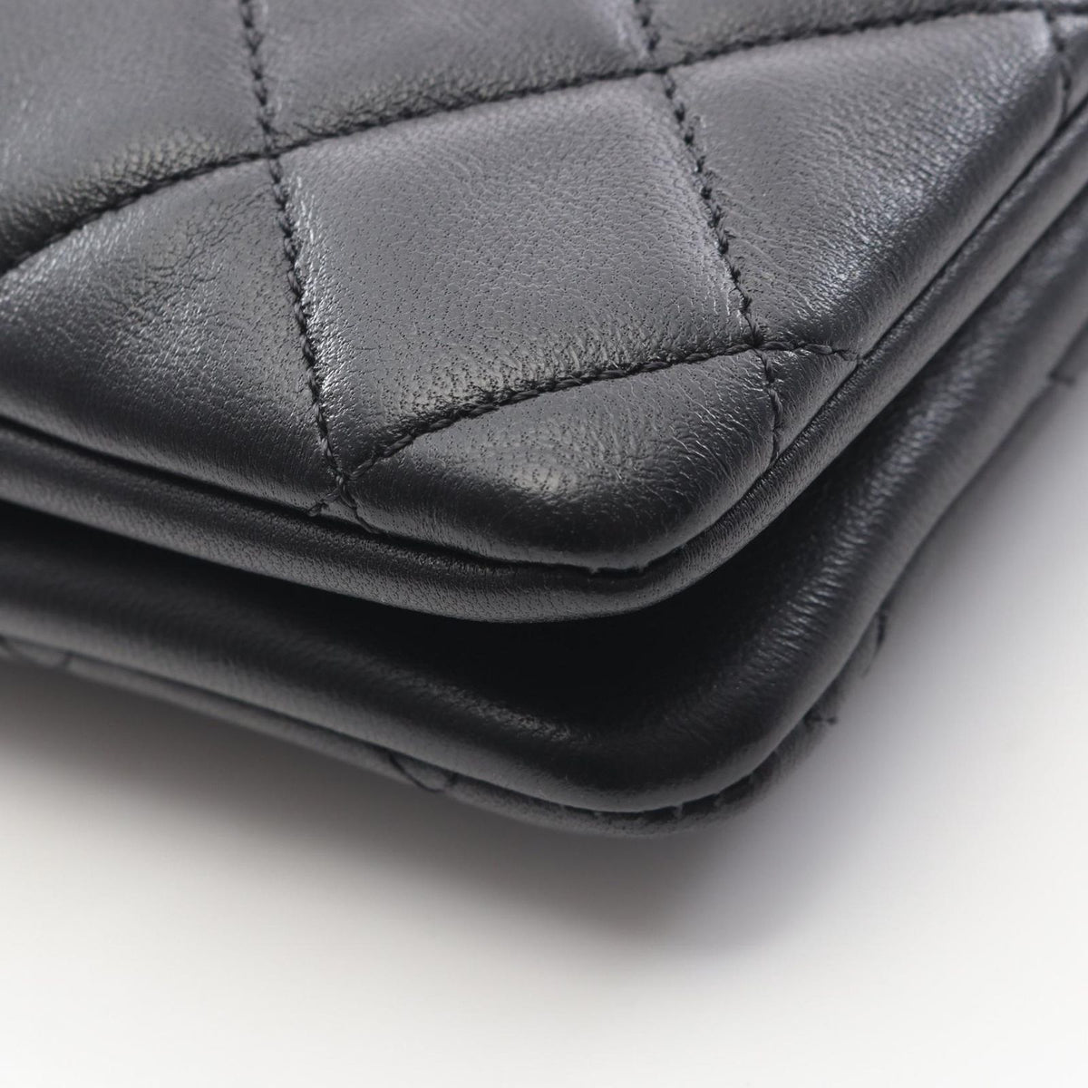 Chanel Shoulder Bag Quilted Black Lambskin Chain — view 6