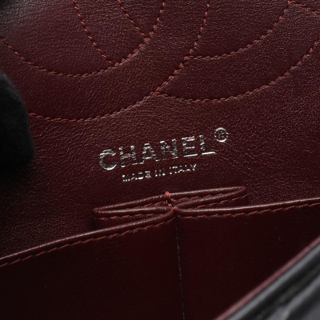 Chanel Shoulder Bag 2.55 Quilted Mademoiselle Chain Black Leather Double Flap — view 4