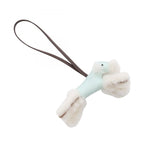 Hermes Charm Buddycharm Vert Pepa Mint Shaw Shearling Leather Buddy Keychain — view 2