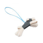 Hermes Charm Buddycharm Vert Mangro Celeste Shearling Buddy Keychain — view 2