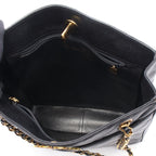 Chanel Tote Quilted Black Caviar Leather Chain — view 3