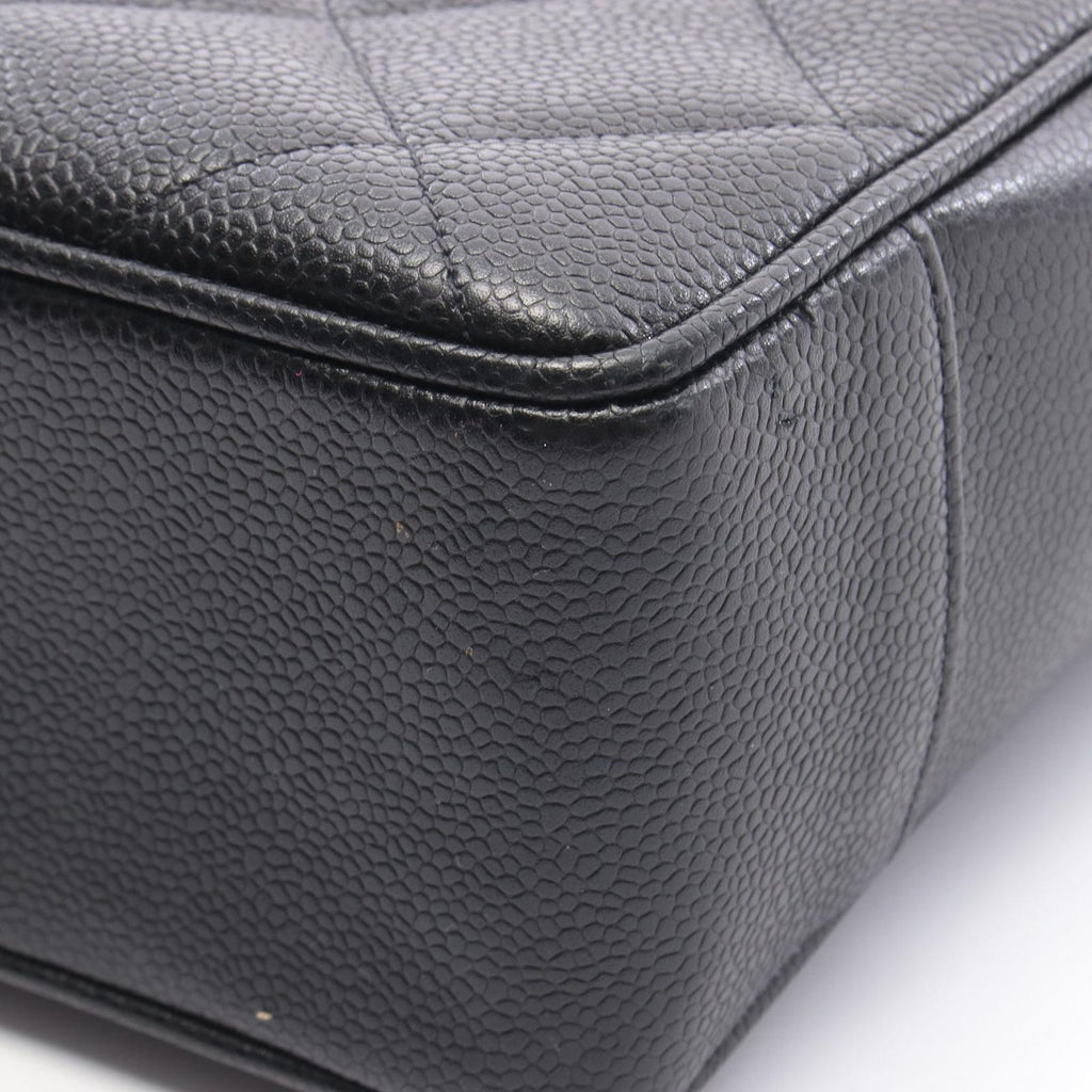 Chanel Tote Quilted Black Caviar Leather Chain — view 9
