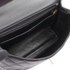 Chanel Handbag Quilted Top Handle Bag Black Caviar Leather — view 3