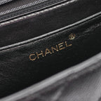 Chanel Handbag Quilted Top Handle Bag Black Caviar Leather — view 4