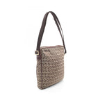 Fendi Shoulder Bag Zucchi Beige Canvas Leather — view 2